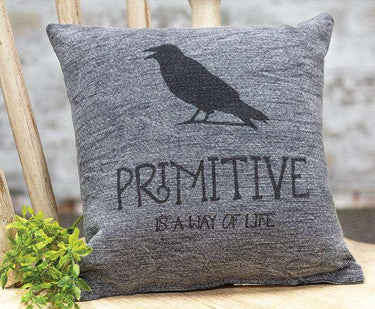 Primitive Black Crow Pillow - The Fox Decor